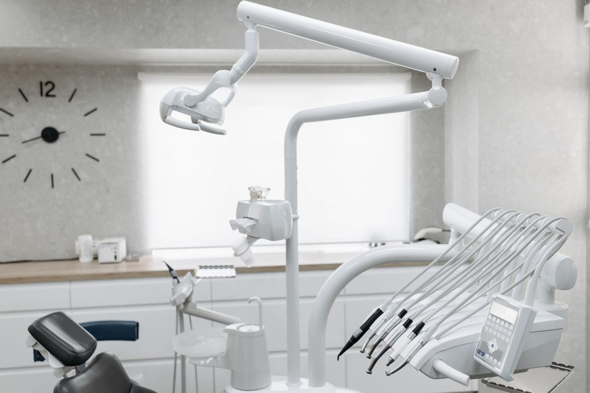 A modern, empty dental operatory